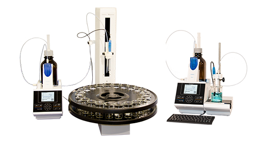 Sample changer for titration