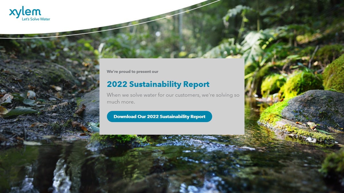 Sustainability Report 2022 from Xylem