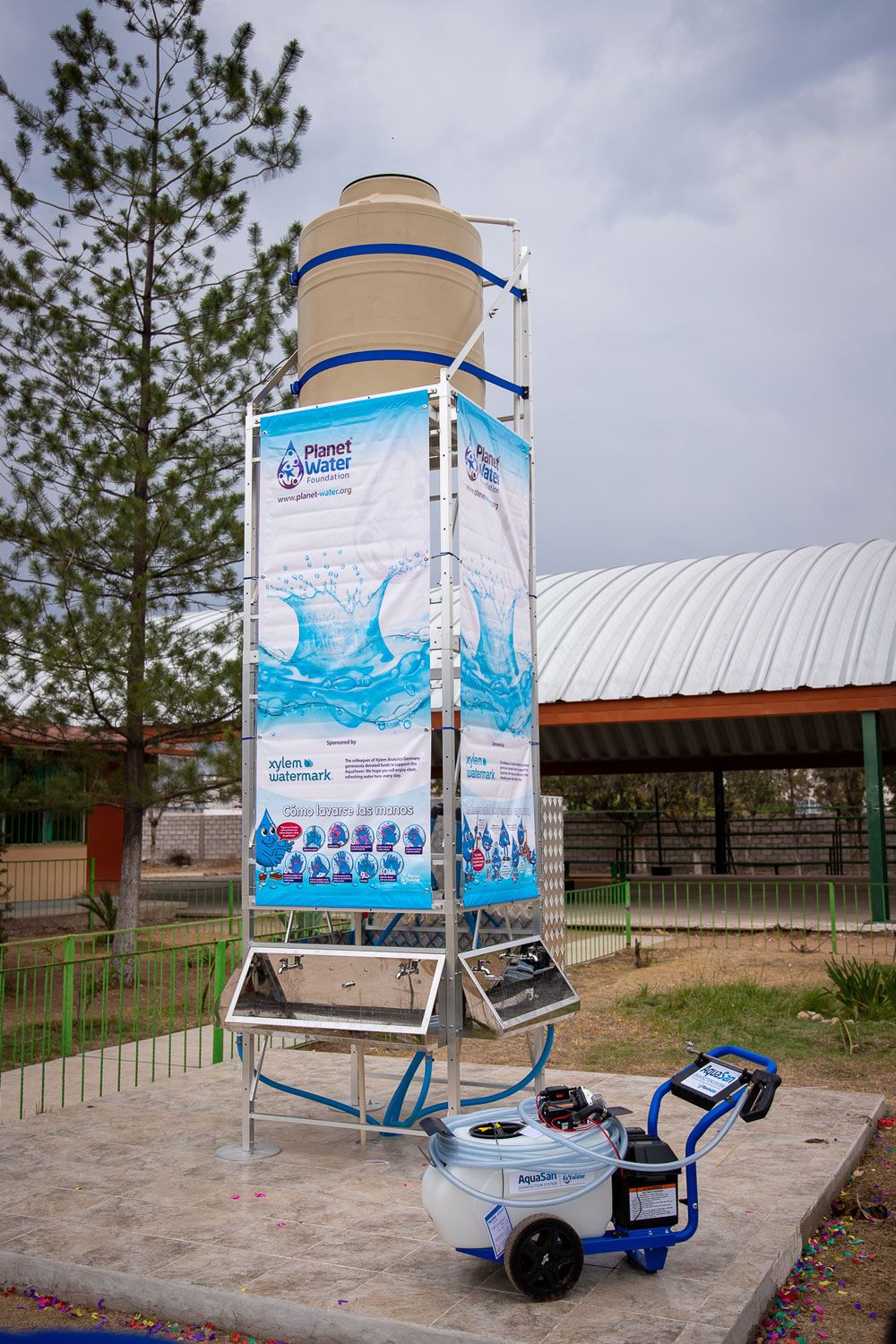 Wasserturmbau in Mexiko von Xylem Analytics im  Rahmen des CSR-Programms Watermark