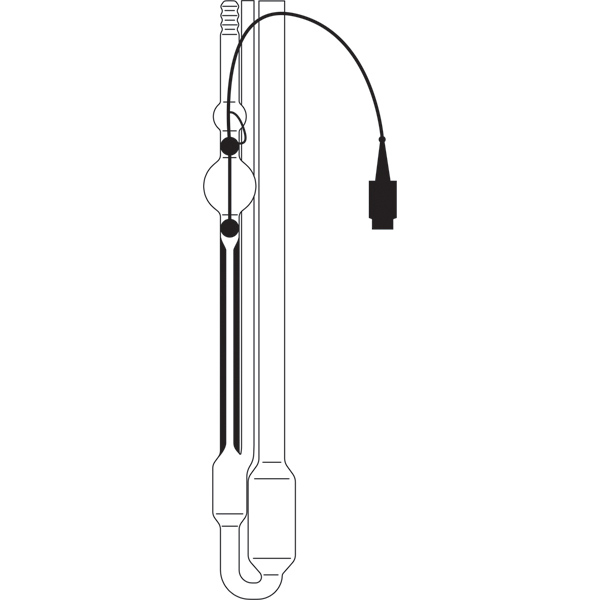 Ubbelohde viscometer (DIN), with TC sensors, +10 … +80 °C