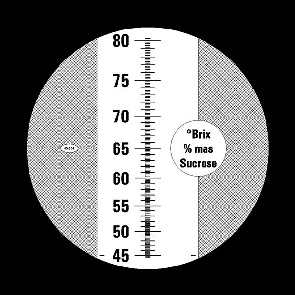 Eclipse 45-80 Brix Refractometer scale, Bellingham + Stanley
