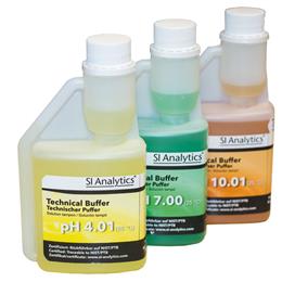 Technische Pufferlösung in einer Flasche mit Dosierhilfe pH=4,01 - SI Analytics