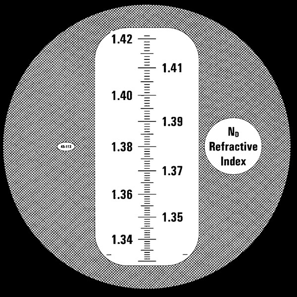 Eclipse Refractometer scale 1.33-1.42 RI, Bellingham + Stanley