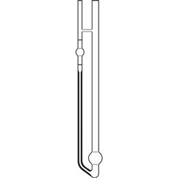 Micro-Ostwald viscometer, calibrated for manual measurement