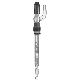 pH single-rod measuring chain with screw plug-in head, liquid electrolyte, ceramic diaphragm